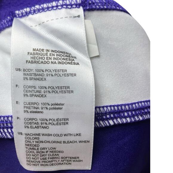 Adidas Shorts Womens Purple Athletic Soccer Sporty Running Gym White Size M - Picture 5 of 10